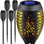 Solarne vrtne baklje LED s efektom plamena – set 4 kom