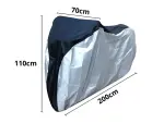 Vodootporna zaštitna navlaka za bicikl i motocikl 200 x 110 cm – srebrno-crna