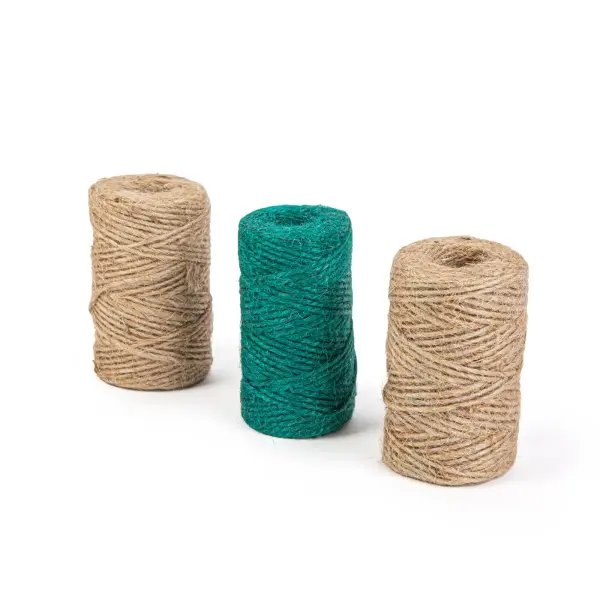 Set prirodnog užeta – 3 × 35 m (konoplja, zelena i prirodna boja)