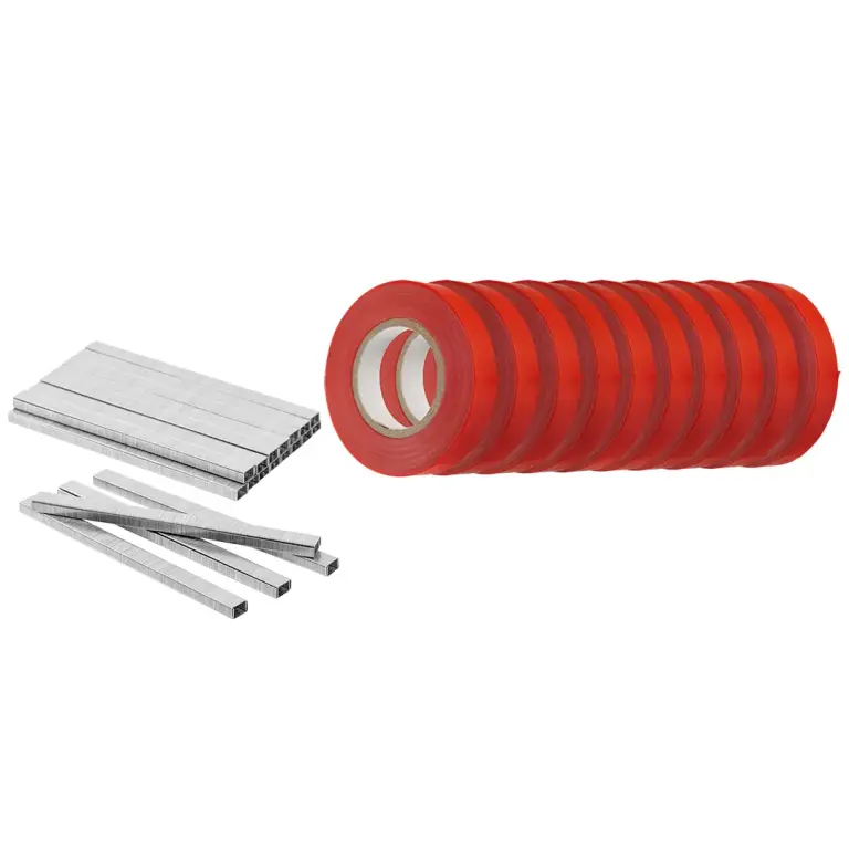 VERTO Set trake i spajalica za vezanje biljaka – 10 × 25 m trake + 10.000 spajalica, za model 15G455