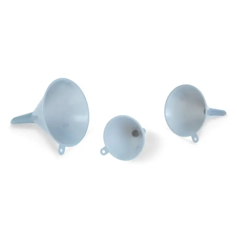 Set plastičnih lijevaka 3 komada – različite veličine, sivi