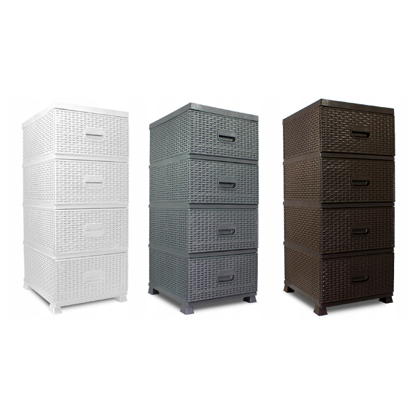 Rattan szekrény 4 fiókkal - Fehér 04 https://velizo.hr/termekkategoria/szepsegapolas-egeszseg/